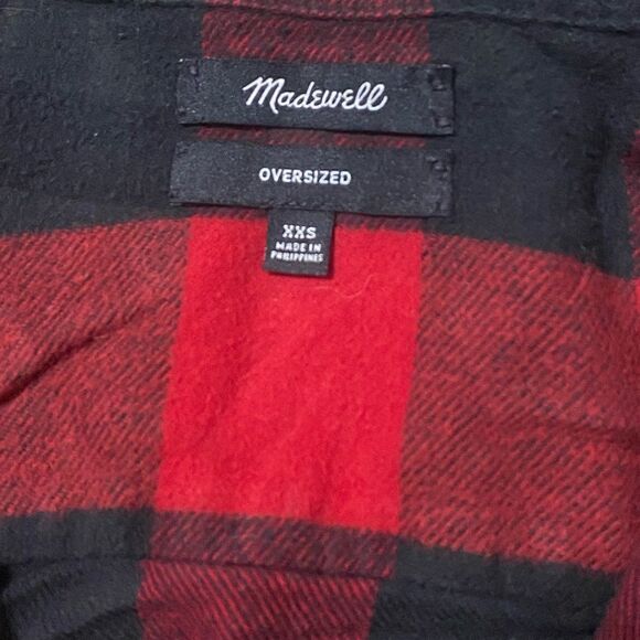 Madewell Flannel Oversized Ex-Boyfriend Shirt in Buffalo Check - Picture 8 of 9